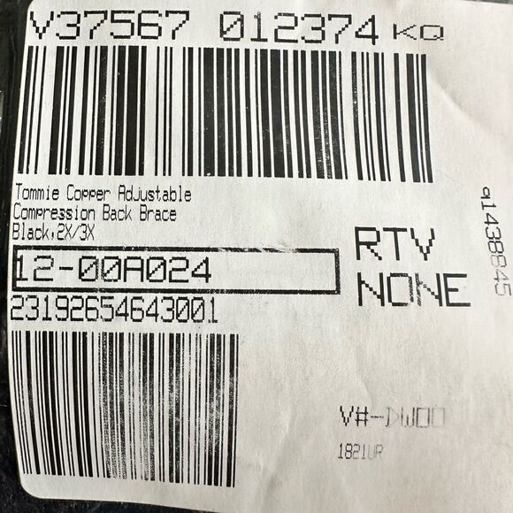 NWT TOMMIE COPPER Women’s Adjustable Support Back Brace Black - Size 2x/3xl - Picture 9 of 9